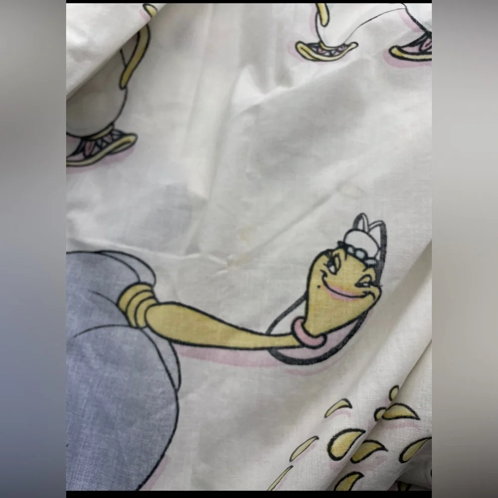 Disney Home, Vintage Beauty and the Beast Twin Youth Fitted Bed Sheet